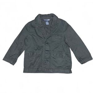 H&M Kids Dark Green Blazer Cotton Twill utility jacket 12-18 months